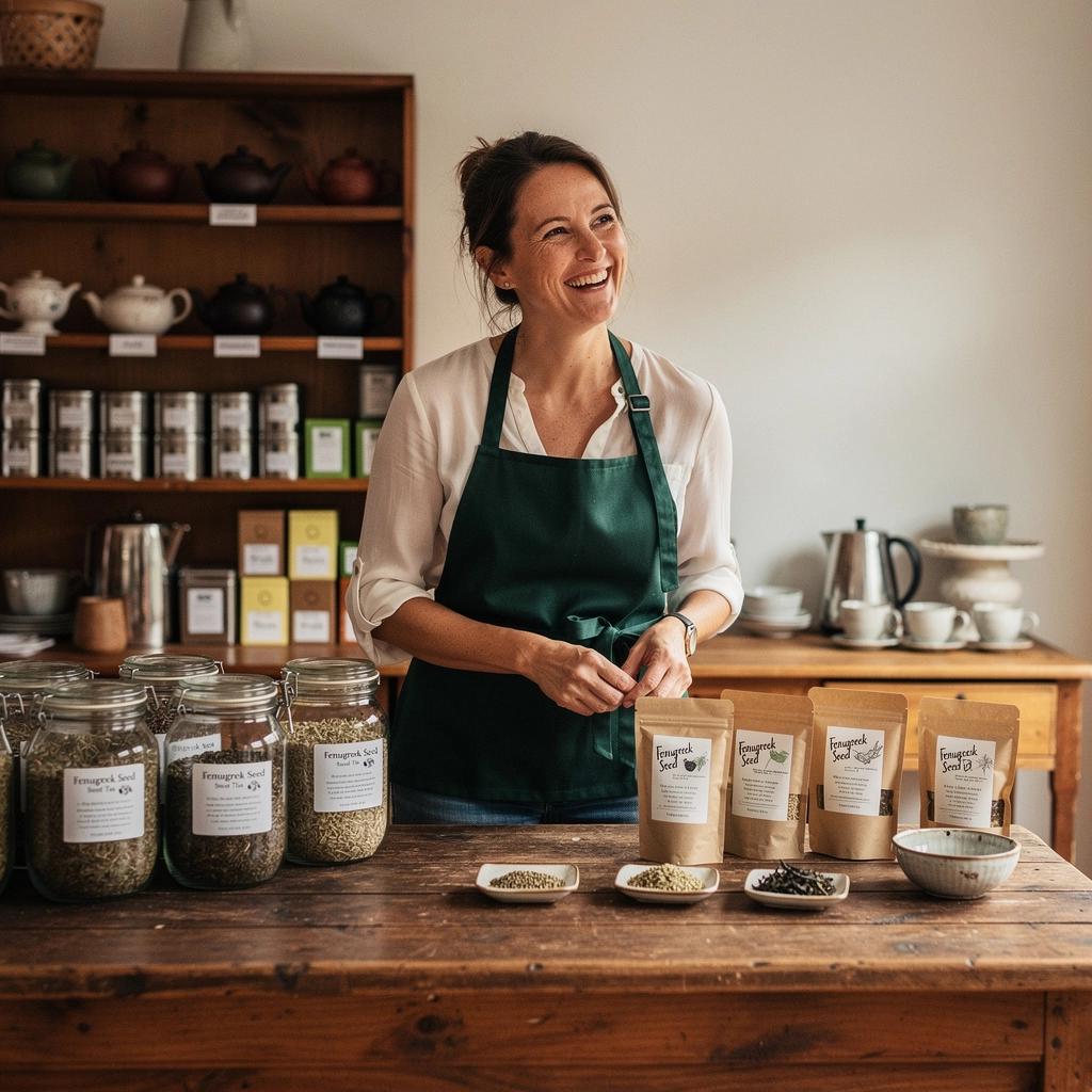 Egy csésze gőzölgő fenugreek tea, amely melegítő hatással bír.
